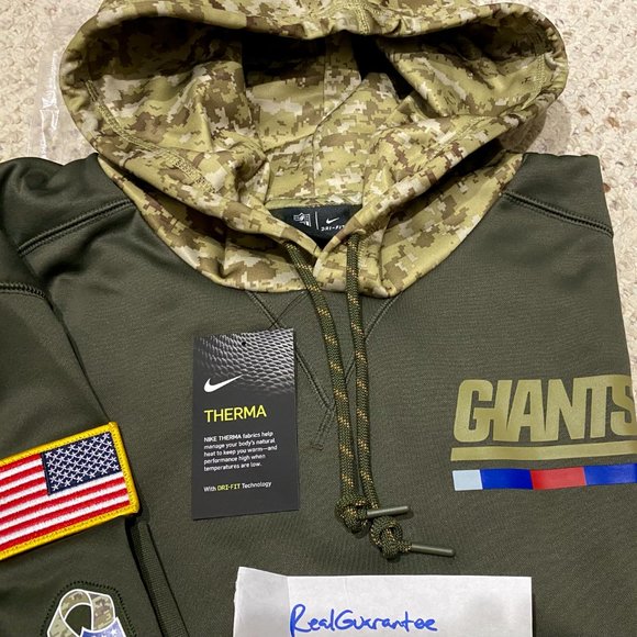 Nwt Men 100% Nike 2017 New York Giants Salute To Service Hoodie Sweatshirt 3XL 3 - Picture 4 of 4